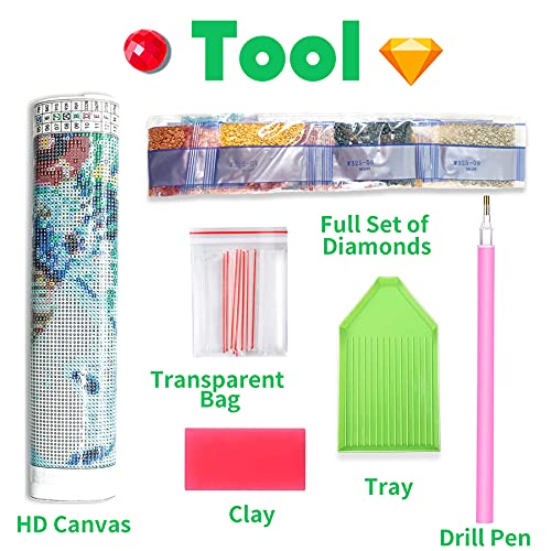 Henair DIY 5D Diamond Painting Kit Completo Gato Cuadros Diamantes Punto De Cruz Rhinestone Bordado Diamante Arte Manualidades Decoración De Pared Del Hogar 50x65cm