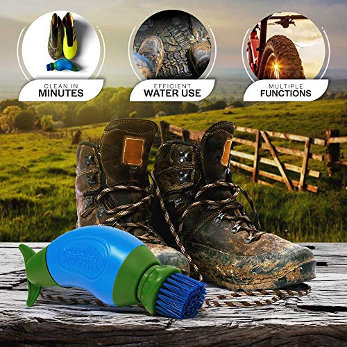 Herramienta The Boot Buddy para limpiar el barro de los zapatos de la forma más fácil y rápida,en menos de 5 minutos, utilizando 300 ml de agua