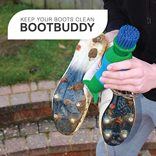 Herramienta The Boot Buddy para limpiar el barro de los zapatos de la forma más fácil y rápida,en menos de 5 minutos, utilizando 300 ml de agua