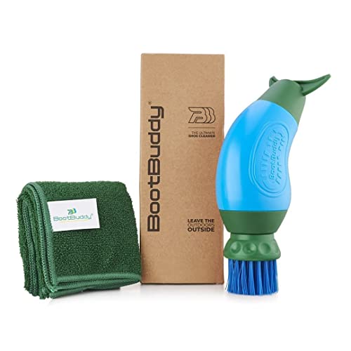 Herramienta The Boot Buddy para limpiar el barro de los zapatos de la forma más fácil y rápida,en menos de 5 minutos, utilizando 300 ml de agua
