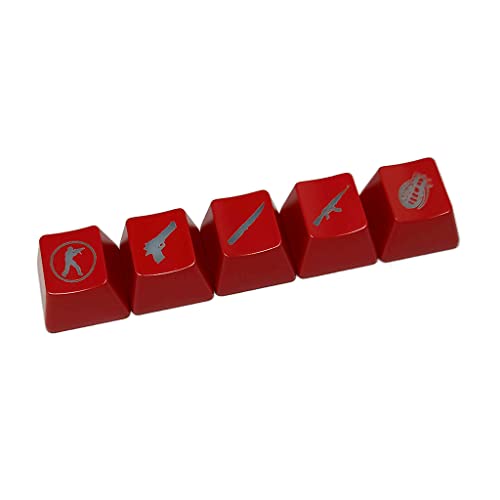 HEYXI Tapa de tecla translúcida DIY CS GO Gaming Keycap Botón de tecla CSGO Key Cap Juego Keycap Accesorios ABS OEM R4 Keycaps para Teclado mecánico 1PC