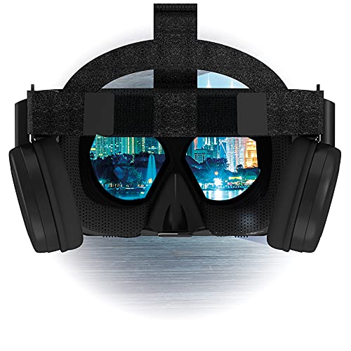 Hi-Shock Premium VR Glasses - X6 - Gafas de Juego para divertirse en 3D - con Auriculares Integrados para Smartphones 4.7 - 6.2 - Comp. con Nexus, Samsung, LG, Moto, HTC, Huawei, Sony