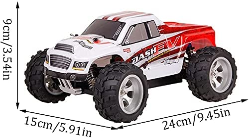 High Speed RC Racing Cars Four-Wheel Steering Off-Road Remote Control Truck 540 Brush Motor Remote Vehicle 2.4G 70KM/H per Hour Best Xmas Gift for Children Boys Adults (1battery)
