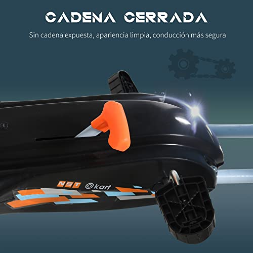 HOMCOM Go-Kart a Pedales para Niños de +3 Años Coche de Pedales con Freno Asiento Ajustable Carga Máx. 35 kg 97x66x59cm Azul