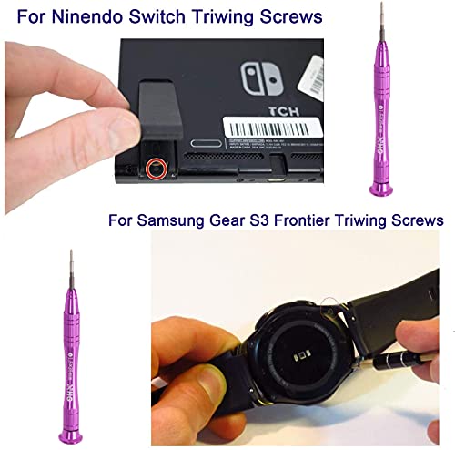 HOUSEGAGA 1,5mm Y00 Tri Wing Tri Point Destornillador para Nintendo Switch, Y Tipo Y Punta Y Destornillador Magnética para Nintendo Switch Joy-Con Controller, Samsung Gear S2 S3 Smartwatch