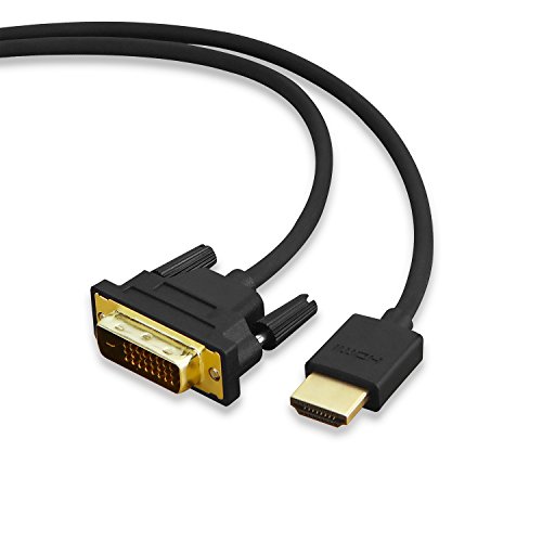 HUANGTAOLI Cable HDMI a DVI (24 + 1 Dual Link), DVI D a HDMI Cable 1m Bidireccional de Alta Velocidad para BLU-Ray, PS3, PS4, or Xbox 360 to a DVI-Equipped Monitor or TV