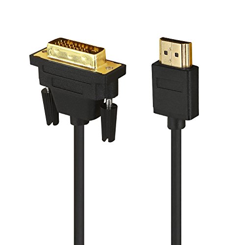 HUANGTAOLI Cable HDMI a DVI (24 + 1 Dual Link), DVI D a HDMI Cable 1m Bidireccional de Alta Velocidad para BLU-Ray, PS3, PS4, or Xbox 360 to a DVI-Equipped Monitor or TV