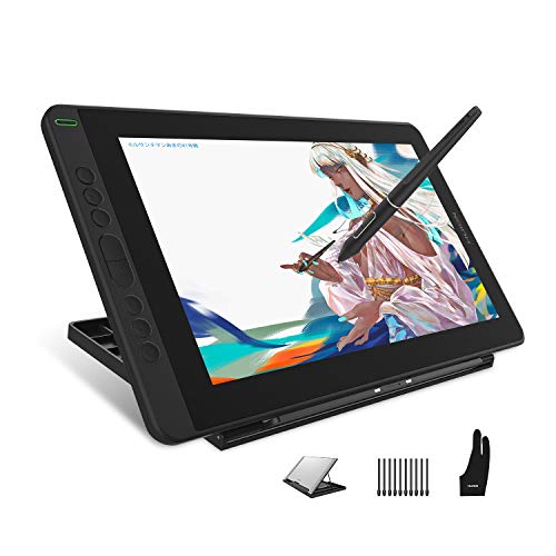HUION Kamvas 13 Tableta Gráfica con Pantalla, Monitor de Dibujo Gráfico de 13,3 Pulgadas,120% sRGB, Lápiz PW517, Compatible con Dispositivo Android, Ideal para Trabajar Desde Casa y Aprendizaje Remoto