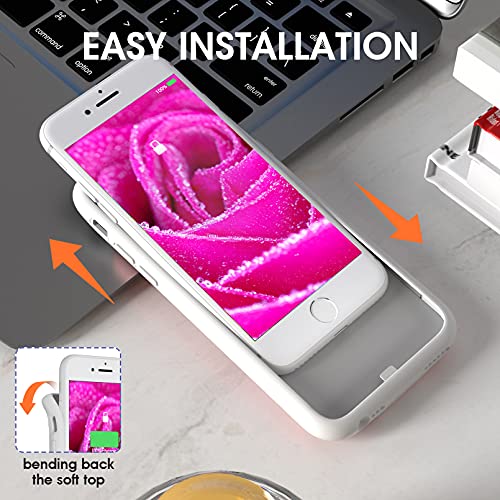 HUOBAO Funda de batería para iPhone 6 Plus/6s Plus/7 Plus/8 Plus [6000mAh] Funda de Carga, Funda Protectora portátil, batería Recargable extendida para iPhone (5.5 Pulgadas)