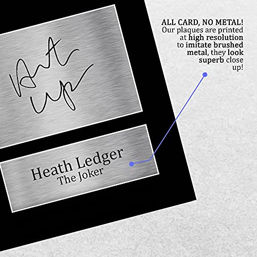 HWC Trading Heath Ledger A4 Sin Marco Regalo De Visualización De Fotos De Impresión De Imagen Impresa Autógrafo Firmado por The Joker Batman Los Aficionados Al Cine