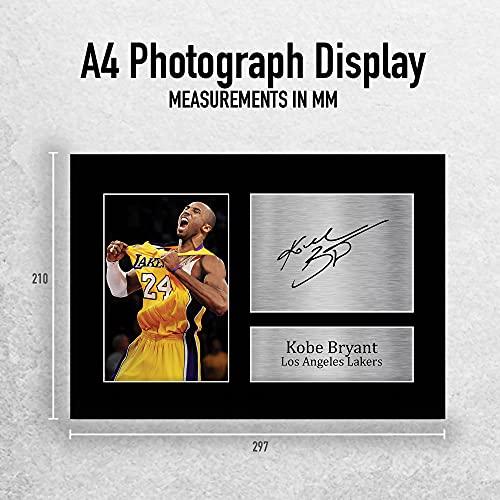 HWC Trading Kobe Bryant A4 Sin Marco Regalo De Visualización De Fotos De Impresión De Imagen Impresa Autógrafo Firmado por Los Angeles Lakers Los Aficionados Al Cine