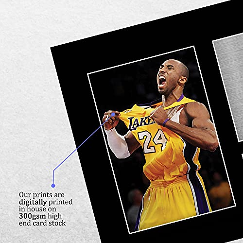 HWC Trading Kobe Bryant A4 Sin Marco Regalo De Visualización De Fotos De Impresión De Imagen Impresa Autógrafo Firmado por Los Angeles Lakers Los Aficionados Al Cine