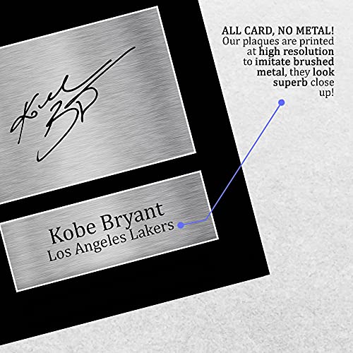 HWC Trading Kobe Bryant A4 Sin Marco Regalo De Visualización De Fotos De Impresión De Imagen Impresa Autógrafo Firmado por Los Angeles Lakers Los Aficionados Al Cine