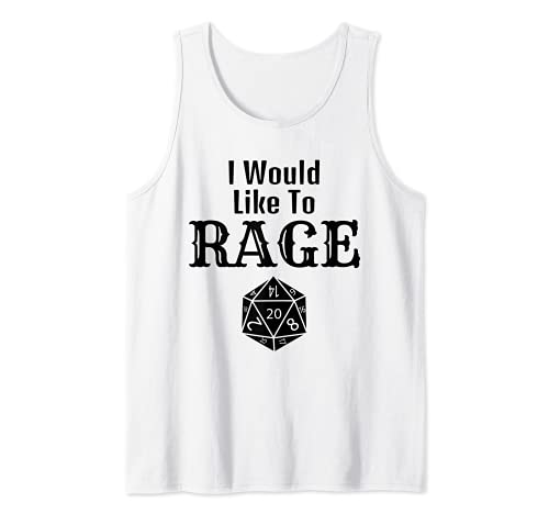 I Would Like To Rage Barbarian DM RPG Juego de dados divertido regalo Camiseta sin Mangas
