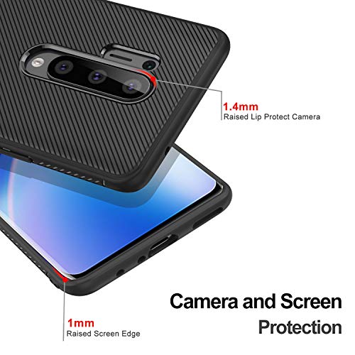 iBetterTEC Protectora Funda Compatible con Oneplus 8 Pro, Fina de Silicona [Resistente a los arañazos ] Funda Compatible con Oneplus 8 Pro Smartphone.Negro