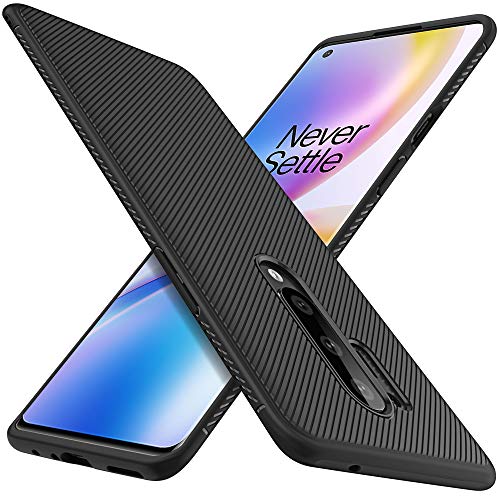 iBetterTEC Protectora Funda Compatible con Oneplus 8 Pro, Fina de Silicona [Resistente a los arañazos ] Funda Compatible con Oneplus 8 Pro Smartphone.Negro