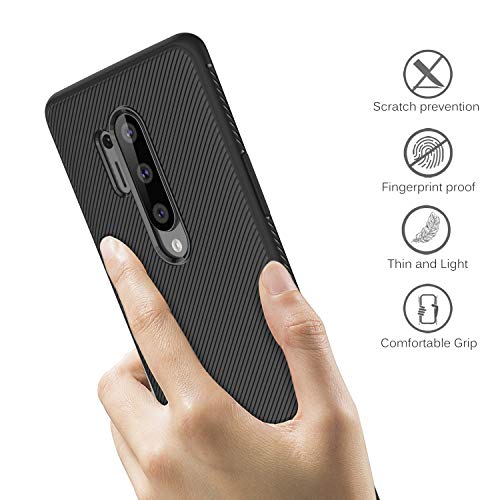 iBetterTEC Protectora Funda Compatible con Oneplus 8 Pro, Fina de Silicona [Resistente a los arañazos ] Funda Compatible con Oneplus 8 Pro Smartphone.Negro