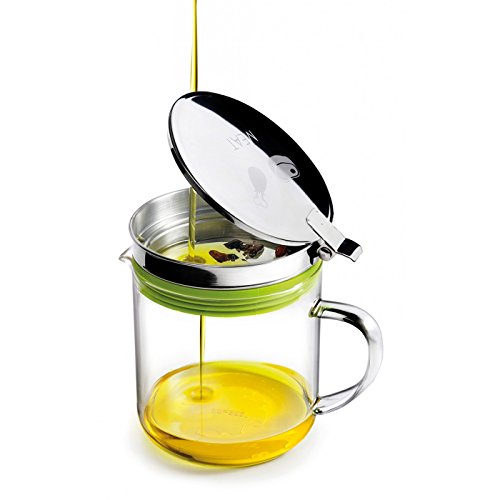 IBILI Carne de Reciclaje de Aceite de Cocina, borosilicato y Acero Inoxidable, Talla única + Aceite reciclador de pez, borosilicato y Acero Inoxidable, Talla única
