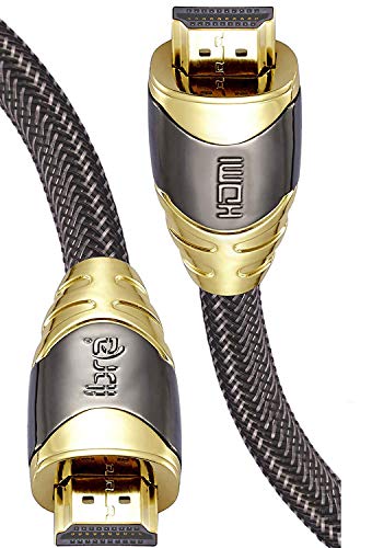 IBRA 10M Luxury Cable de HDMI de Ultra Alta Velocidad Cable de 18Gb/s HDMI 2.0b Soporte 4K@60Hz Fire TV, Ethernet, Retorno de Audio,Video UHD 2160p,HD 1080p,3D, Xbox Playstation PS3 PS4 PC