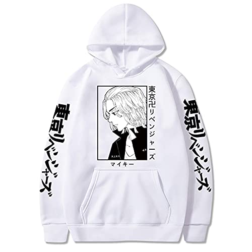 IFITBELT Anime Tokyo-Revengers Sudadera con Capucha Gráfica Sudaderas Mujeres Hombres Ropa Deportiva Cosplay Pullover Tops Negro