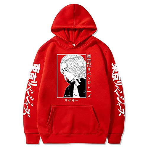 IFITBELT Anime Tokyo-Revengers Sudadera con Capucha Gráfica Sudaderas Mujeres Hombres Ropa Deportiva Cosplay Pullover Tops Negro