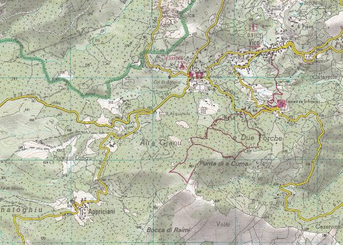 IGN 4151 OT Vico Cargèse, Golfe de Sagone, PNR de Corse (Corse, France) 1:25.000 carte de randonnée topographique