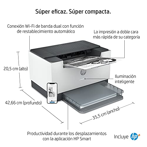 Impresora Monofunción HP LaserJet M209dwe - 6 meses de impresión Instant Ink con HP+