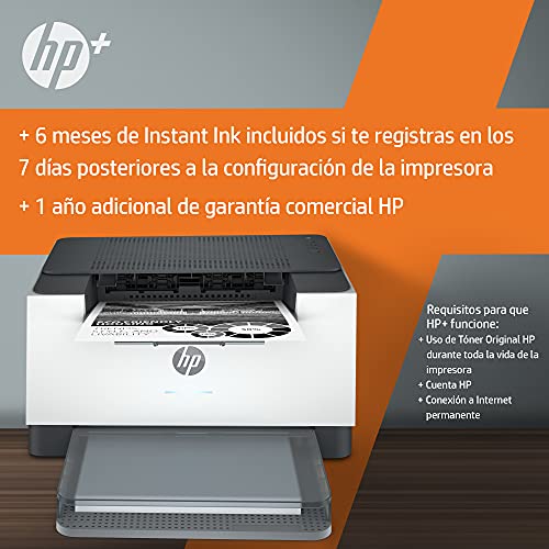 Impresora Monofunción HP LaserJet M209dwe - 6 meses de impresión Instant Ink con HP+