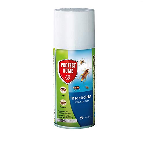 Insecticida descarga total, automático, ideal frente a insectos voladores y rastreros en lugares de difícil acceso. Fácil de usar y eficaz.