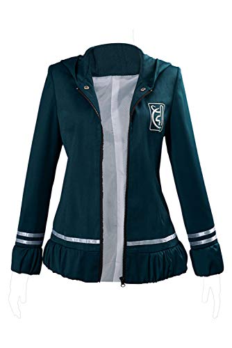 IOONCHI Nanami ChiaKi - Chaqueta de cosplay con capucha para Halloween, Navidad, cosplay, gótico, Harukawa Maki Sailor Escuela Uniforme con capucha, azul, XXL