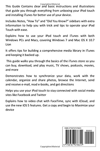 iPOD TOUCH FOR DUMMIES AND SENIORS: Maximizing Your Device with Simplicity, Stepwise Guide to getting the most from your iPod Touch
