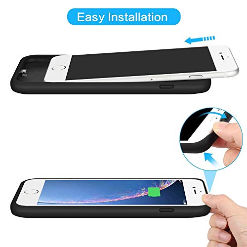 iPosible Funda Batería para iPhone 8 Plus/7 Plus/6S Plus/6 Plus 8500mAh Funda Cargador Portatil para iPhone 8 Plus/7 Plus/6S Plus/6 Plus Recargable Batería Externa Carcasa Batería [5.5 Pulgadas]