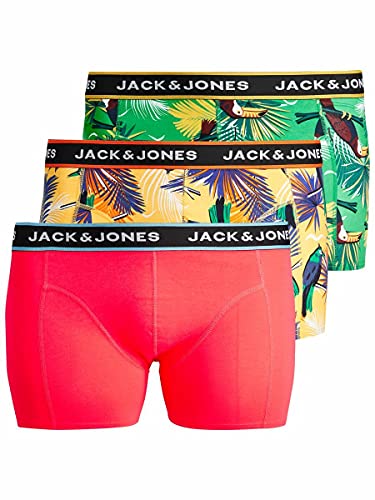 Jack & Jones JACSUMMER Animals Trunks 3 Pack PS Bóxer, Color Rosa, L US/XXL EU para Hombre