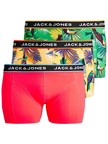Jack & Jones JACSUMMER Animals Trunks 3 Pack PS Bóxer, Color Rosa, L US/XXL EU para Hombre