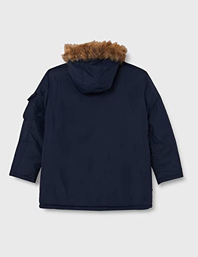 JACK & JONES PLUS JJEGLOBE Parka PS Noos, Azul Marino, XXXXXL para Hombre