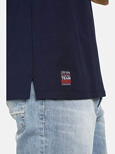 Jan Vanderstorm Krister - Camiseta de manga corta para hombre azul oscuro 6XL