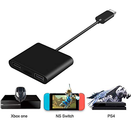 Jannyshop USB Adaptador para Xbox One / PS4 / Switch Receptor de conversión del ratón del Teclado Receptor Plug and Play Host
