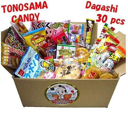 Japanese candy assortment 30pcs , full of dagashi. TONOSAMA CANDY by TONOSAMA CANDY BOX