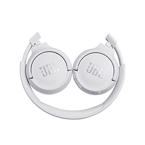 JBL Tune500BT – Auriculares supraaurales inalámbricos con conexiones multipunto y asistente de voz Google now o Siri – Batería de 16h – Blanco