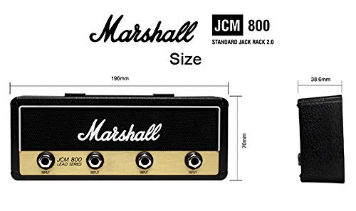 JCM800 colgador llaves, Jack II Rack 2.0 Gancho para llavero de guitarra Montaje en pared con 4 llaveros de enchufe de guitarra