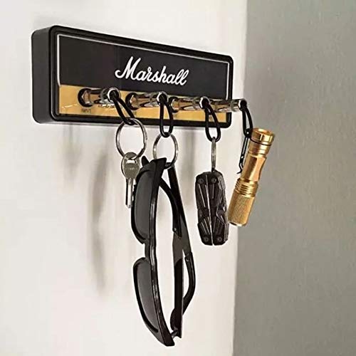 JCM800 colgador llaves, Jack II Rack 2.0 Gancho para llavero de guitarra Montaje en pared con 4 llaveros de enchufe de guitarra