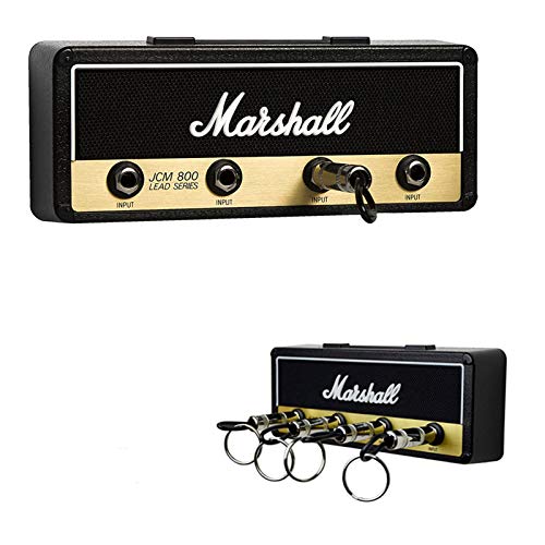 JCM800 colgador llaves, Jack II Rack 2.0 Gancho para llavero de guitarra Montaje en pared con 4 llaveros de enchufe de guitarra