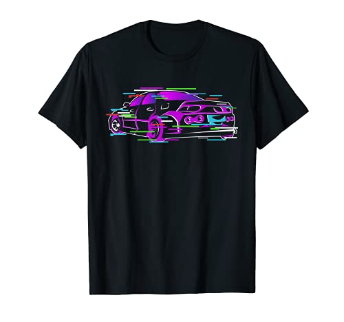 JDM Drifting Drifter Car Racing Tuning Glitch Efecto Camiseta