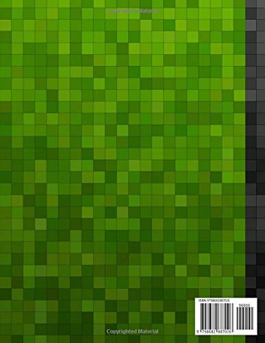 Jeepers Creepers. Gamer Notebook (Wide Ruled Composition Notebook, 8.5 x 11, 100 pages): Minecraft notebook with green pixel cover | Minecraft Notebook | Minecraft School Supplies