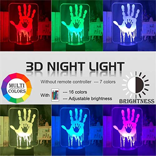 Jeu Vidéo Death Stranding Empreintes À La Main Led Veilleuse Pour Enfants Chambre Décor Cool Cadeau Pour Enfants Gamers Veilleuse Usb Lampe De Bureau