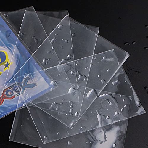 Jinhuaxin 300 Fundas para Cartas, Fundas Cartas Pokemon Transparente, Soft Sleeves para Pokémon, MTG, The Gathering, Yu-Gi-Oh, card sleeves 66 mm x 91 mm - 3 Packs (No sellado)