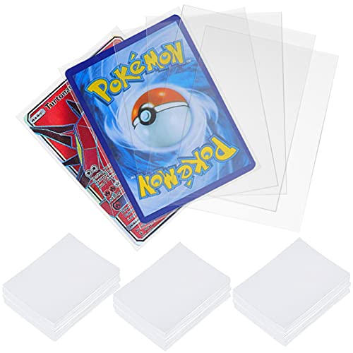 Jinhuaxin 300 Fundas para Cartas, Fundas Cartas Pokemon Transparente, Soft Sleeves para Pokémon, MTG, The Gathering, Yu-Gi-Oh, card sleeves 66 mm x 91 mm - 3 Packs (No sellado)