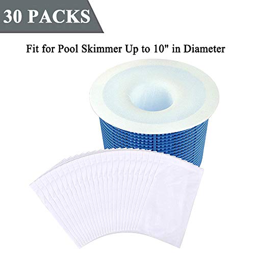 Jiusion 30-Pack Pool Skimmer Socks, Perfect Pool & Spa Savers para filtros, cestas y Skimmers Pack