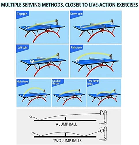 JNOIHF Máquina de Bolas de Ping Ping Ping Pong Pong Pong S102 Control Remoto inalámbrico Máquina de Tenis de Mesa automática for Entrenamiento con 40mm