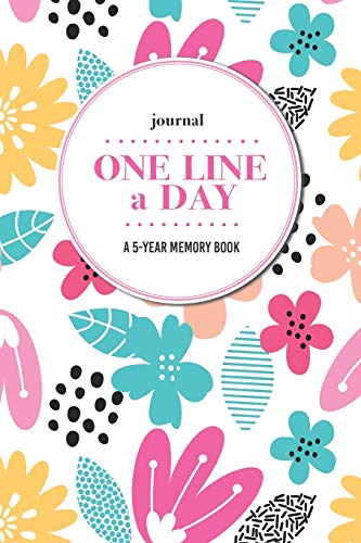 Journal | One Line a Day: A 5-Year Memory Book | 5-Year Journal | 5-Year Diary | Floral Notebook for Keepsake Memories and Journaling | Bright Floral Pattern with Hot Pink and Peach